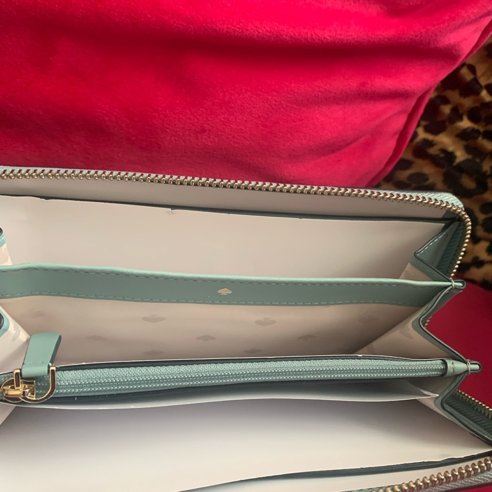 Kate Spade Zuri Maiden Way Suffiano Seaside Blue Handbag with matching Wallet - Picture 7 of 13